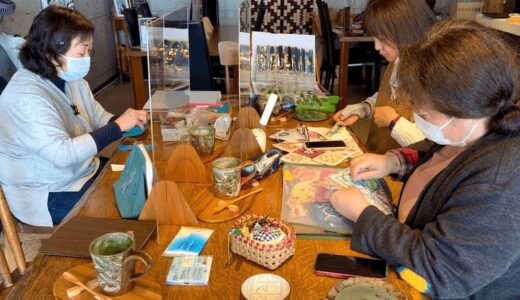 土曜に白老のカフェで刺繍体験！NUITO手芸部
